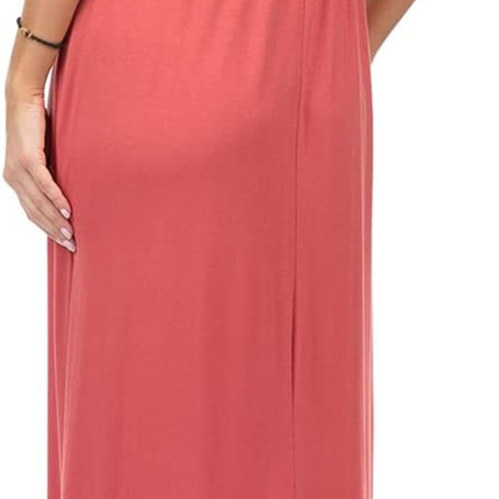 *Maternity* Open Should Dress w/ Ruffles - Picture 6 of 6